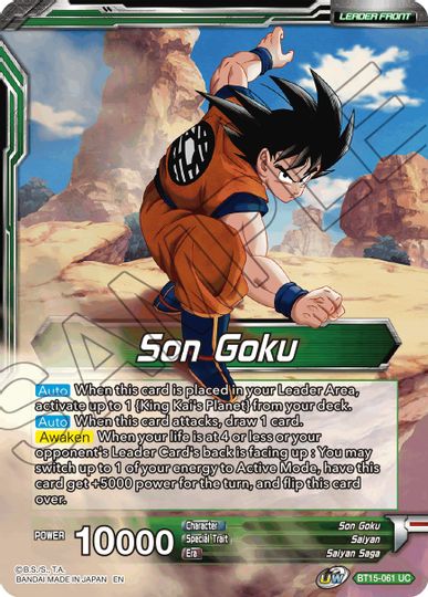 Son Goku // Son Goku, Destined Confrontation (BT15-061) [Saiyan Showdown Prerelease Promos] | Tables and Towers