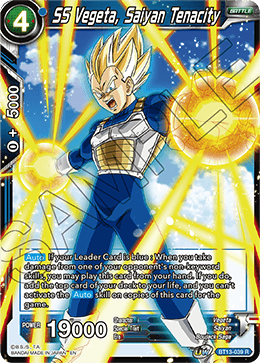 SS Vegeta, Saiyan Tenacity (Rare) (BT13-039) [Supreme Rivalry] | Tables and Towers