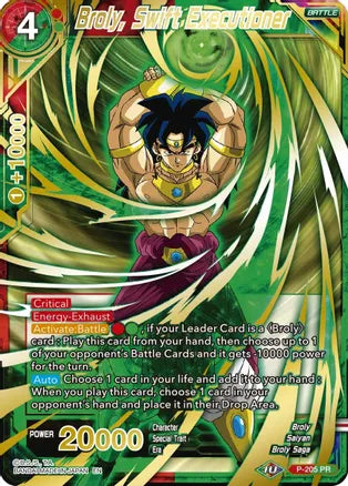 Broly, Swift Executioner (Gold Stamped) (P-205) [Mythic Booster] | Tables and Towers