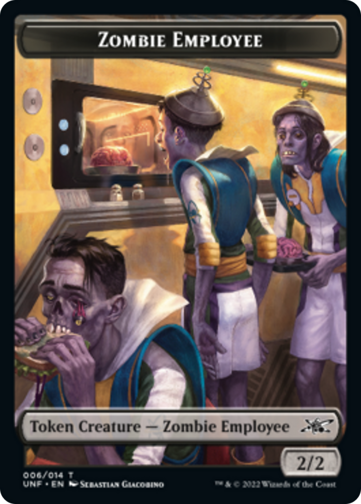 Zombie Employee // Balloon Double-Sided Token [Unfinity Tokens] | Tables and Towers