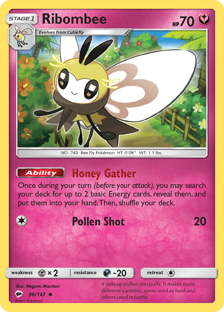 Ribombee (96/147) [Sun & Moon: Burning Shadows] | Tables and Towers