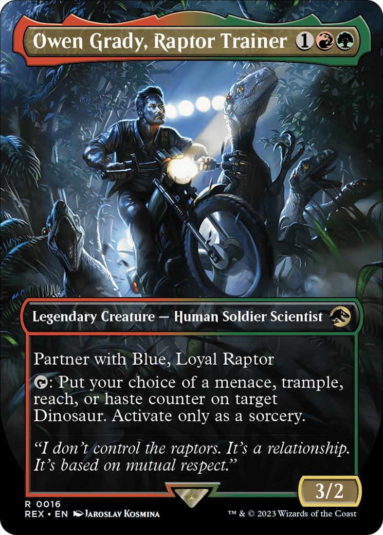 Owen Grady, Raptor Trainer (Borderless) [Jurassic World Collection] | Tables and Towers