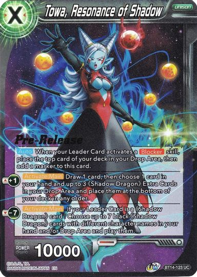 Towa, Resonance of Shadow (BT14-123) [Cross Spirits Prerelease Promos] | Tables and Towers