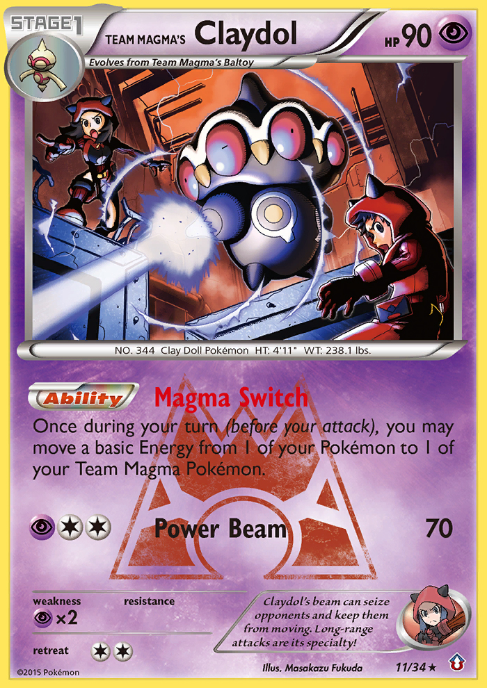 Team Magma's Claydol (11/34) [XY: Double Crisis] | Tables and Towers