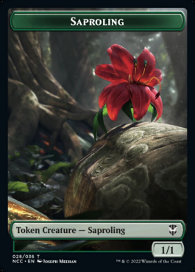 Beast // Saproling Double-Sided Token [Streets of New Capenna Commander Tokens] | Tables and Towers