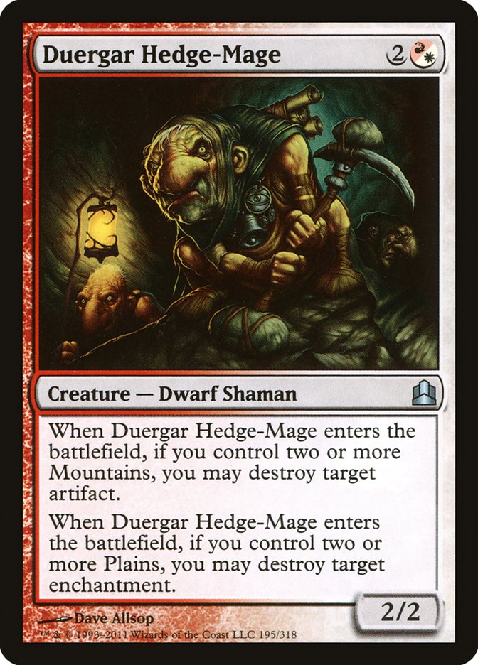 Duergar Hedge-Mage [Commander 2011] | Tables and Towers