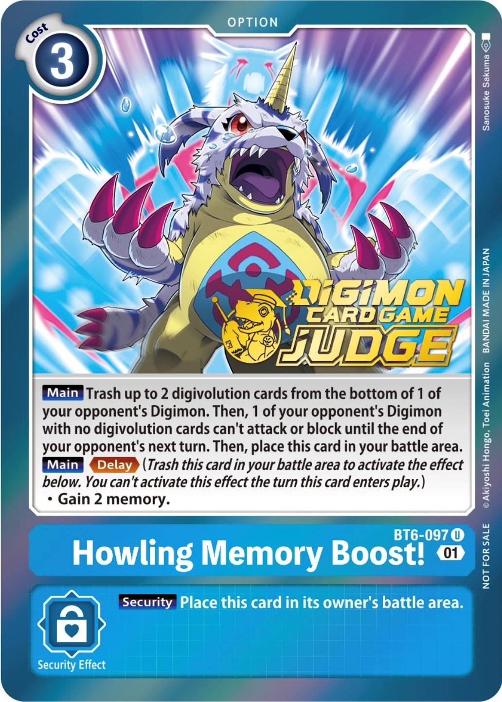 Howling Memory Boost! [BT6-097] (Judge Pack 3) [Double Diamond Promos] | Tables and Towers