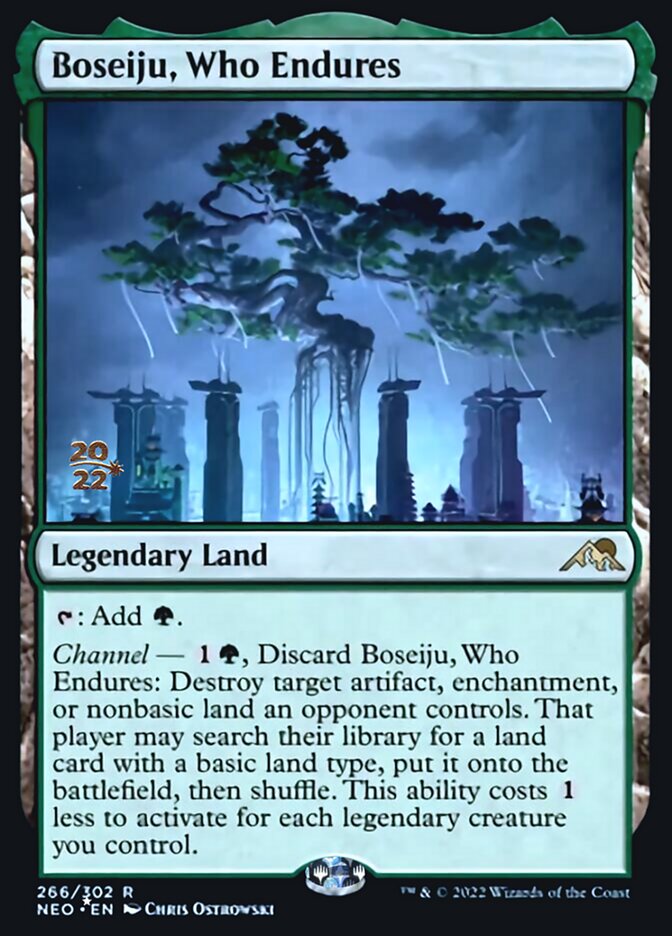 Boseiju, Who Endures [Kamigawa: Neon Dynasty Prerelease Promos] | Tables and Towers