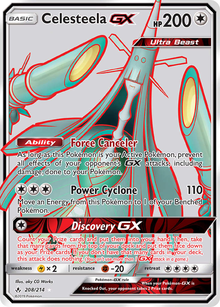 Celesteela GX (208/214) [Sun & Moon: Unbroken Bonds] | Tables and Towers