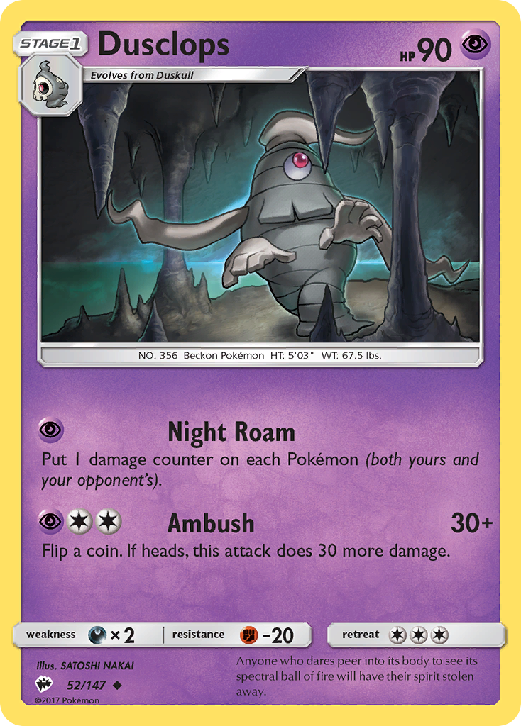 Dusclops (52/147) [Sun & Moon: Burning Shadows] | Tables and Towers