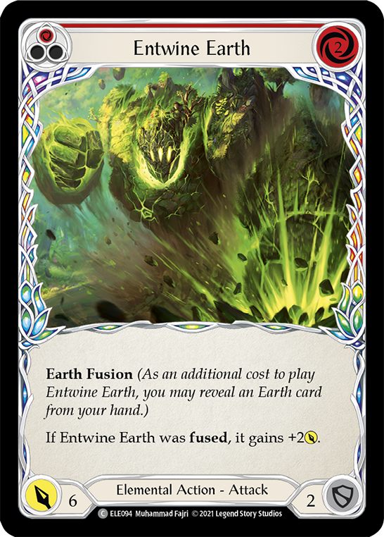 Entwine Earth (Red) [ELE094] (Tales of Aria)  1st Edition Rainbow Foil | Tables and Towers