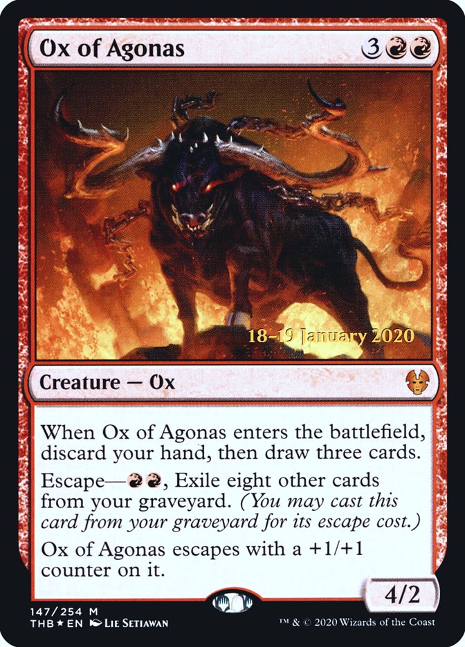 Ox of Agonas [Theros Beyond Death Prerelease Promos] | Tables and Towers