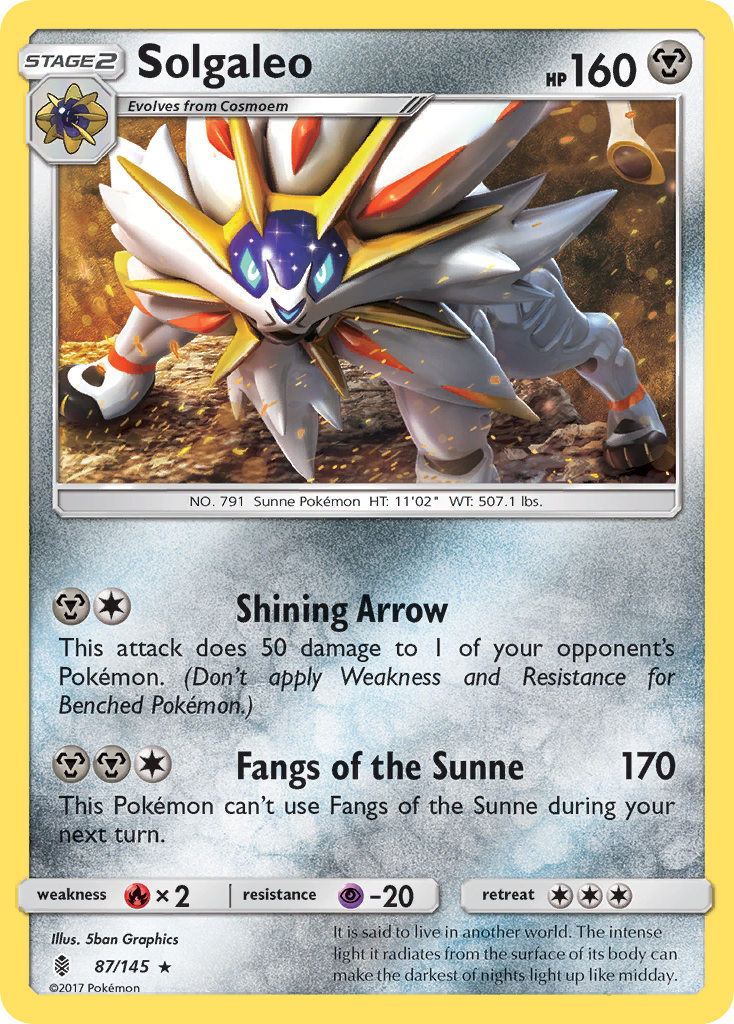 Solgaleo (87/145) [Sun & Moon: Guardians Rising] | Tables and Towers