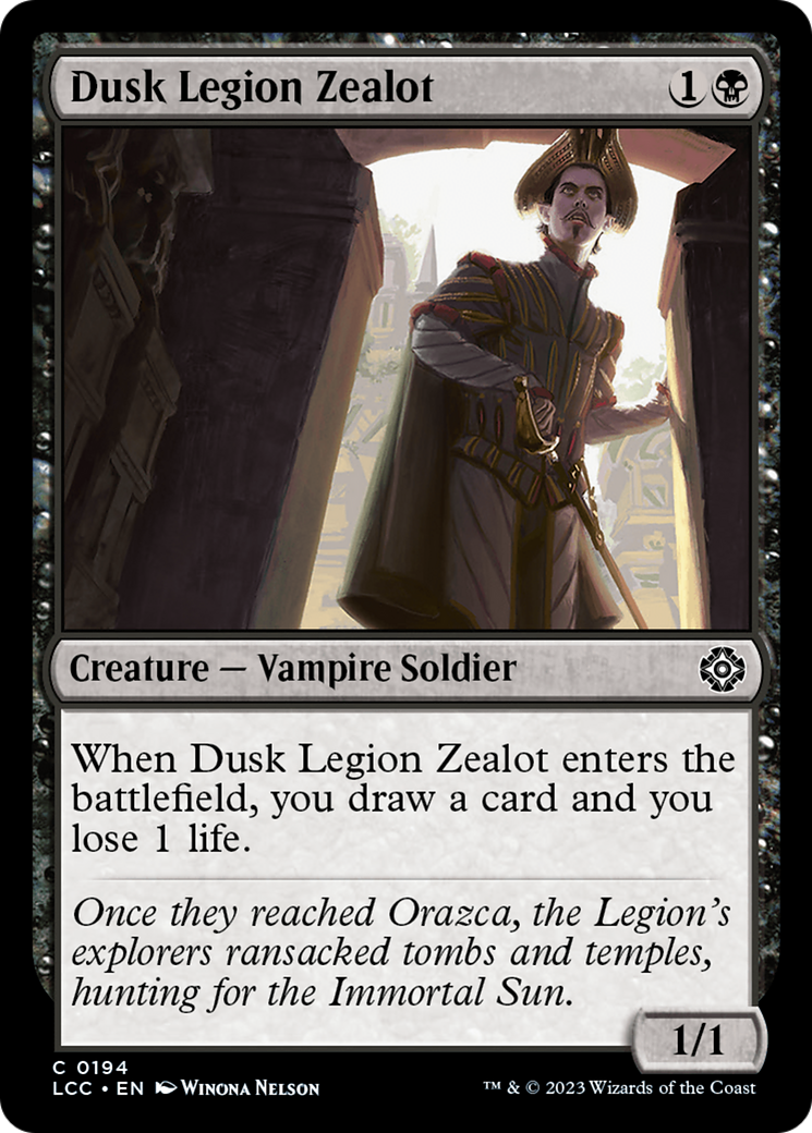 Dusk Legion Zealot [The Lost Caverns of Ixalan Commander] | Tables and Towers