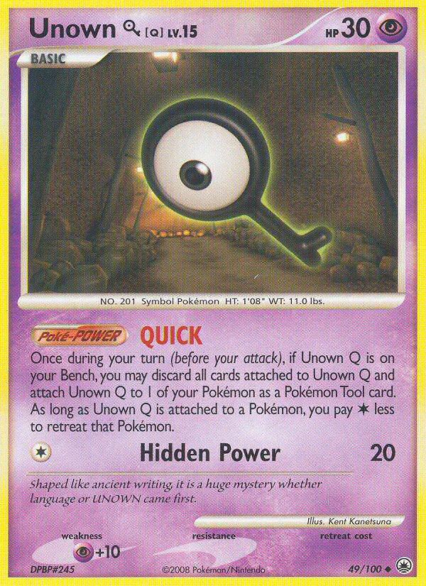 Unown Q (49/100) [Diamond & Pearl: Majestic Dawn] | Tables and Towers