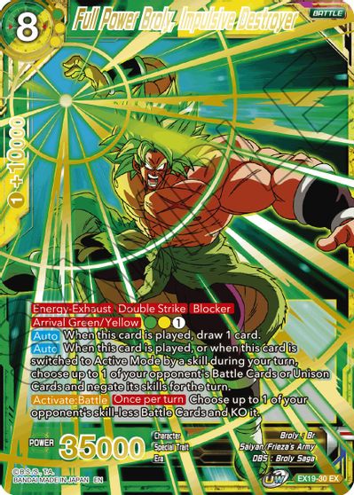 Full Power Broly, Impulsive Destroyer (EX19-30) [Special Anniversary Set 2021] | Tables and Towers