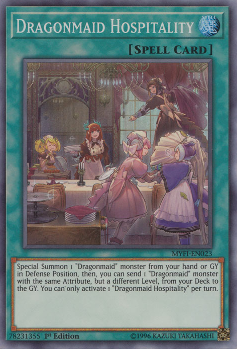 Dragonmaid Hospitality [MYFI-EN023] Super Rare | Tables and Towers