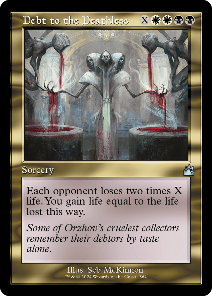 Debt to the Deathless (Retro Frame) [Ravnica Remastered] | Tables and Towers