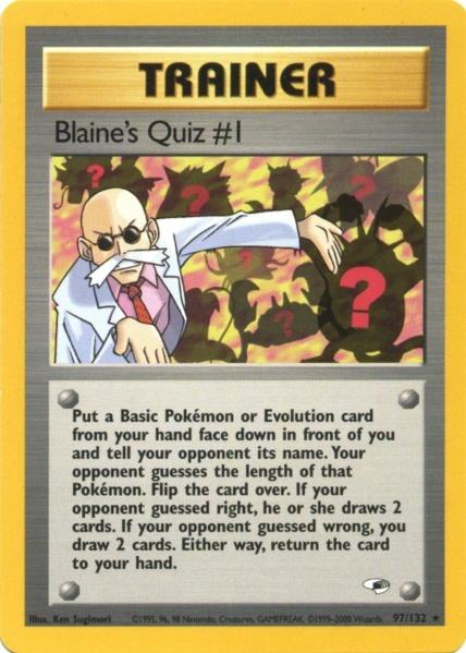 Blaine's Quiz #1 (97/132) [Gym Heroes Unlimited] | Tables and Towers