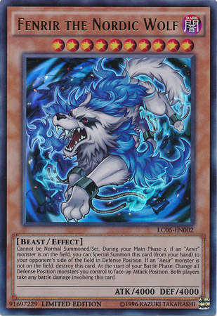 Fenrir the Nordic Wolf [LC05-EN002] Ultra Rare | Tables and Towers