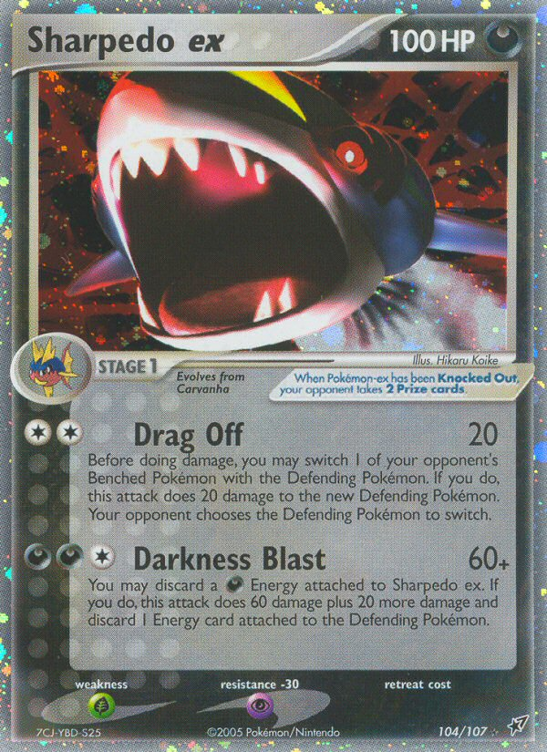 Sharpedo ex (104/107) [EX: Deoxys] | Tables and Towers