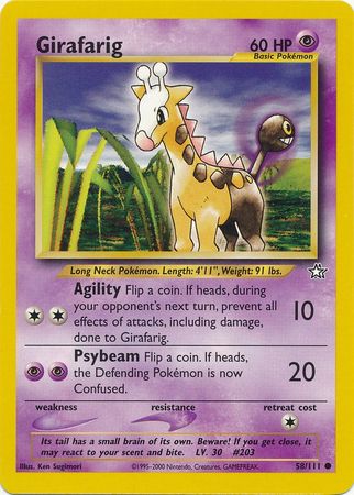 Girafarig (58/111) [Neo Genesis Unlimited] | Tables and Towers