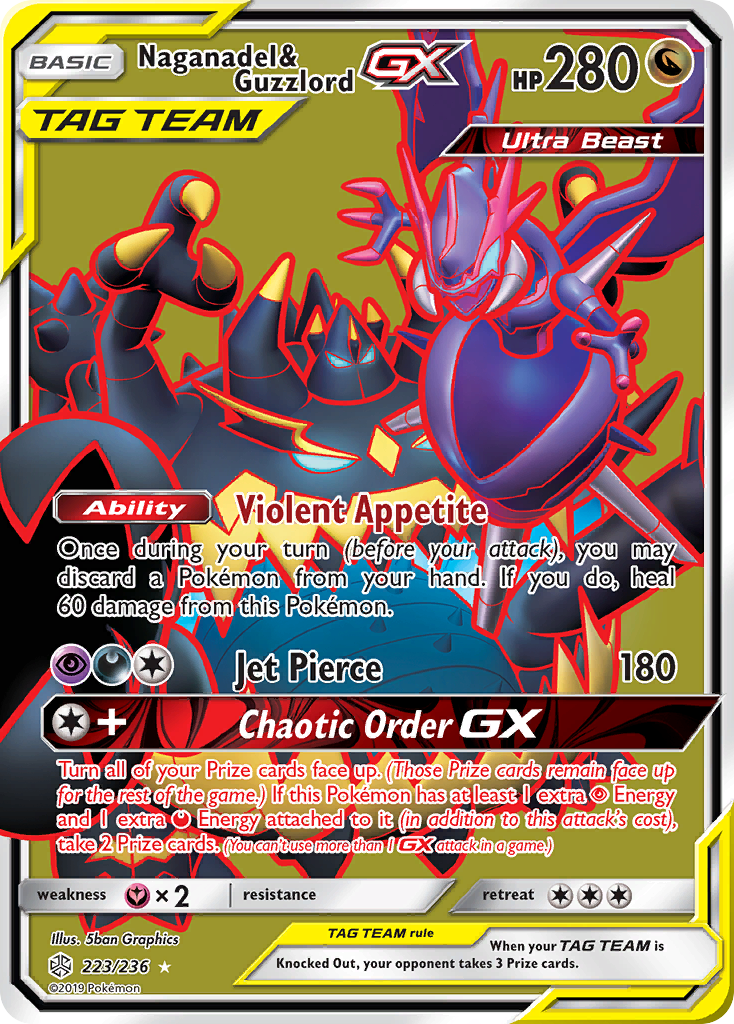 Naganadel & Guzzlord GX (223/236) [Sun & Moon: Cosmic Eclipse] | Tables and Towers