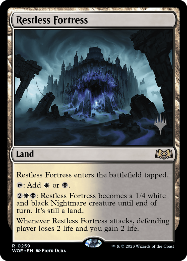 Restless Fortress (Promo Pack) [Wilds of Eldraine Promos] | Tables and Towers