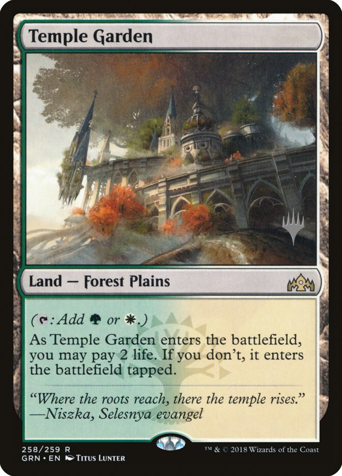 Temple Garden (Promo Pack) [Guilds of Ravnica Promos] | Tables and Towers