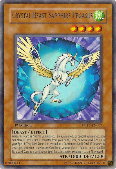 Crystal Beast Sapphire Pegasus [FOTB-EN007] Ultra Rare | Tables and Towers