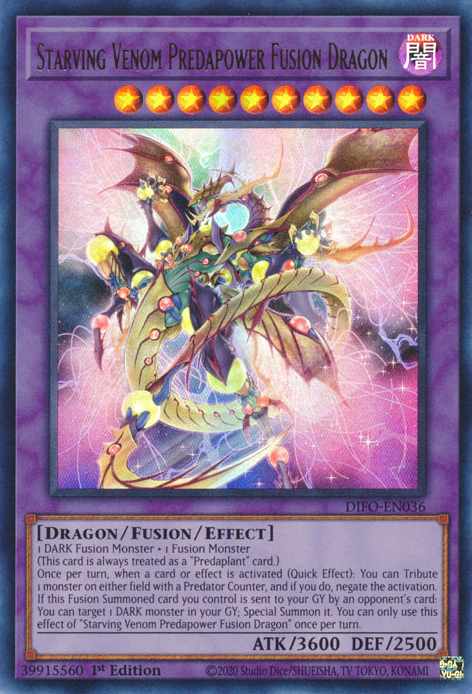 Starving Venom Predapower Fusion Dragon [DIFO-EN036] Ultra Rare | Tables and Towers