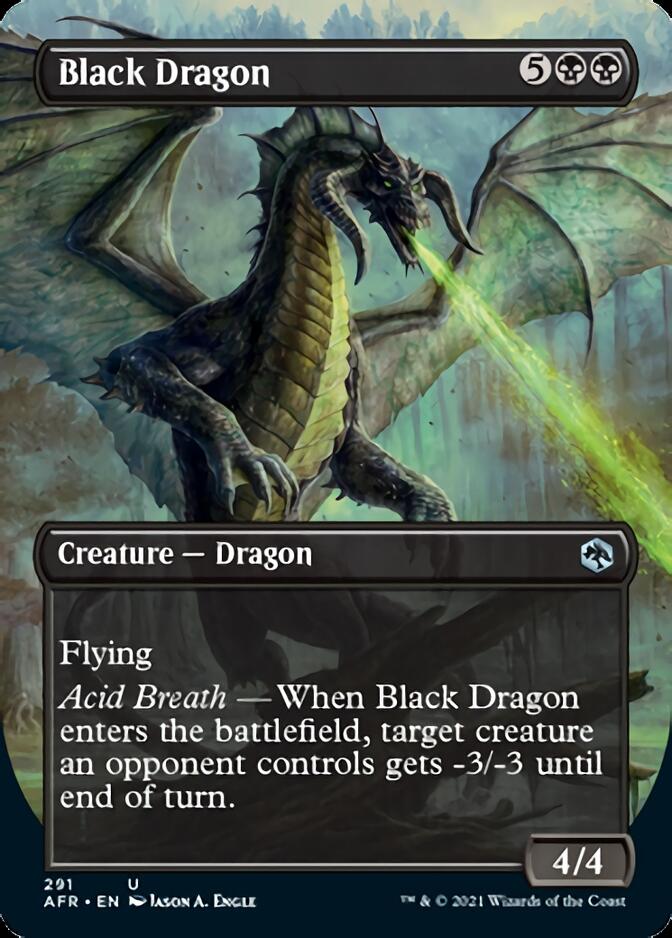 Black Dragon (Borderless Alternate Art) [Dungeons & Dragons: Adventures in the Forgotten Realms] | Tables and Towers