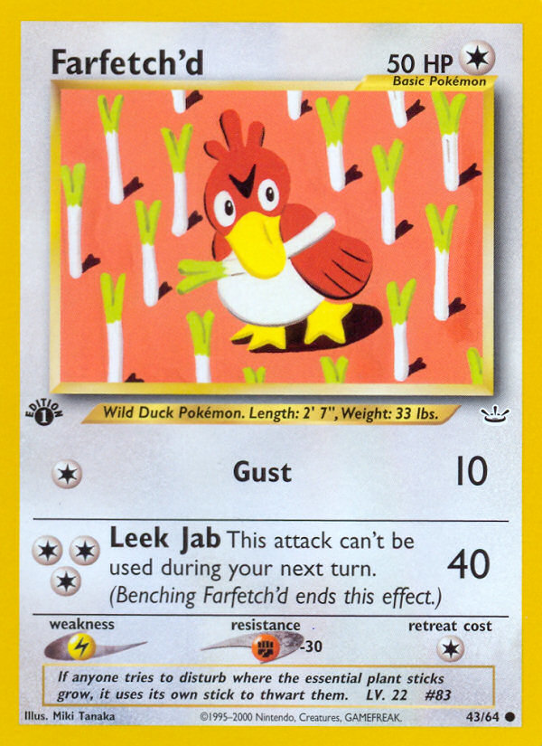 Farfetch'd (43/64) [Neo Revelation 1st Edition] | Tables and Towers