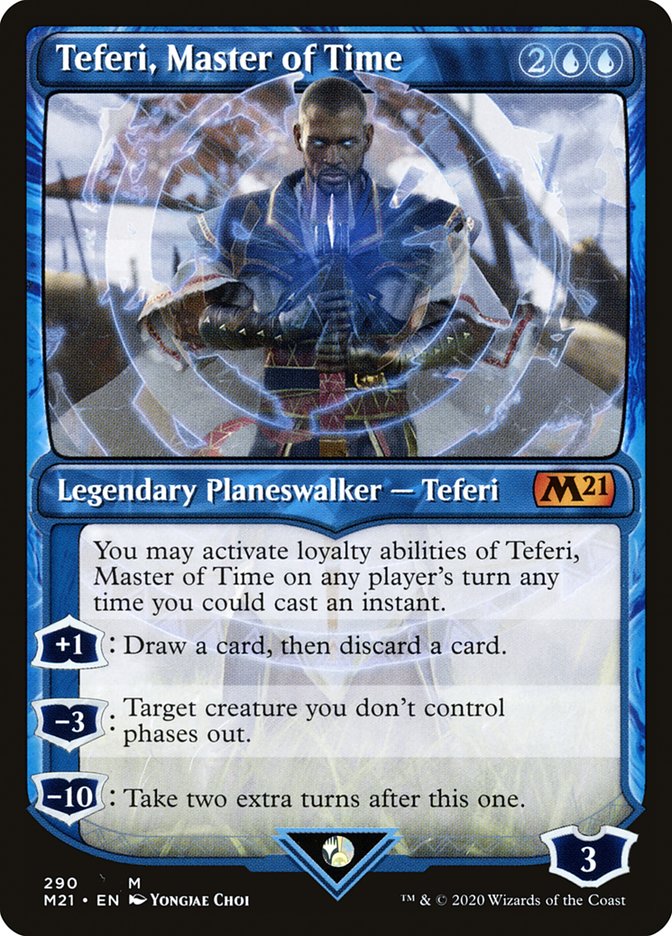 Teferi, Master of Time (Showcase) (290) [Core Set 2021] | Tables and Towers