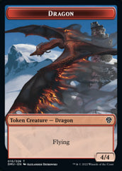 Bird (002) // Dragon Double-Sided Token [Dominaria United Tokens] | Tables and Towers