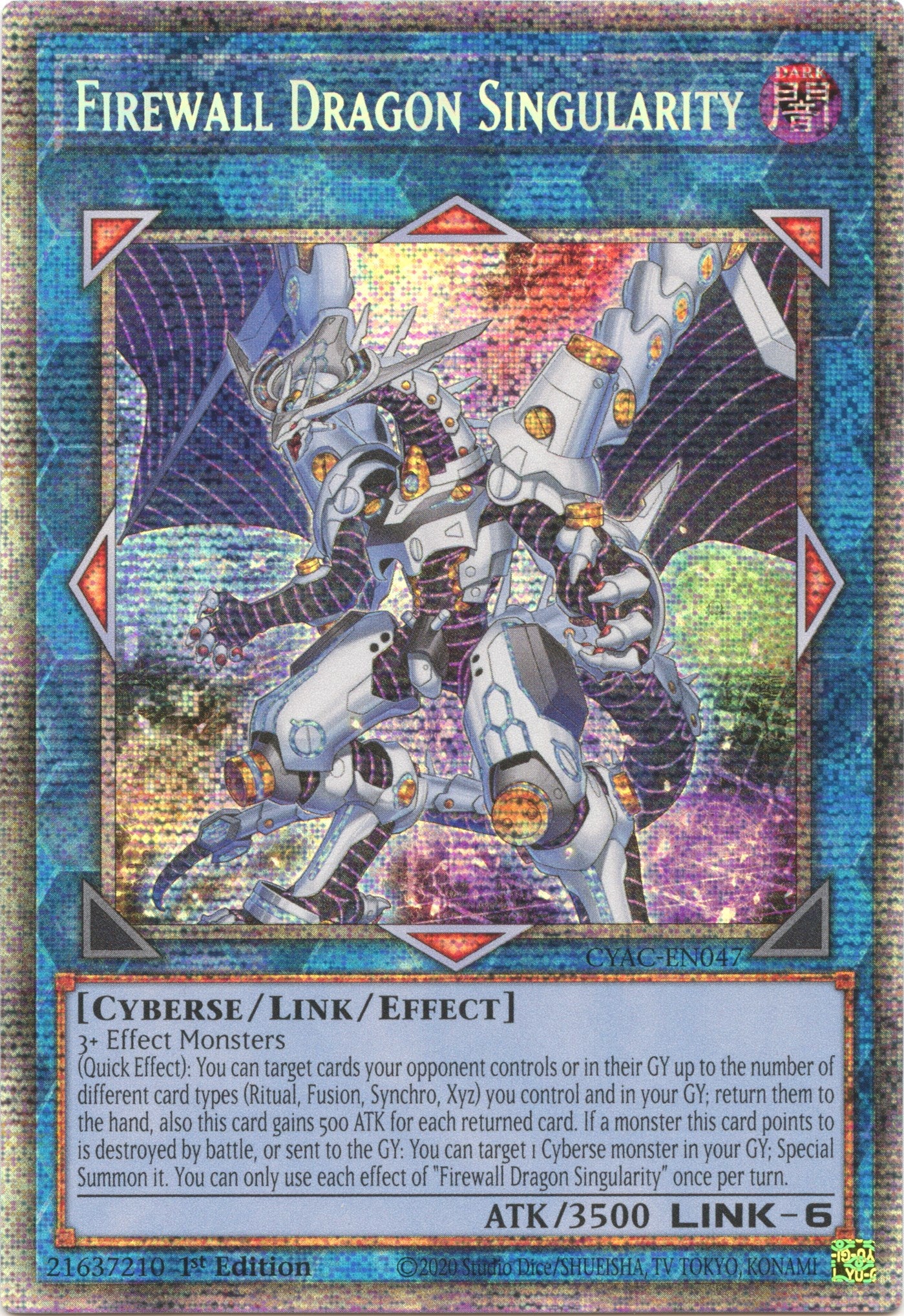 Firewall Dragon Singularity [CYAC-EN047] Starlight Rare | Tables and Towers