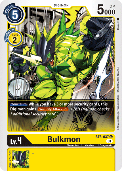 Bulkmon [BT6-037] [Double Diamond] | Tables and Towers