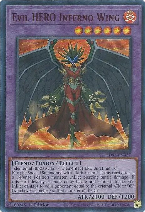 Evil HERO Inferno Wing (Red) [LDS3-EN027] Ultra Rare | Tables and Towers