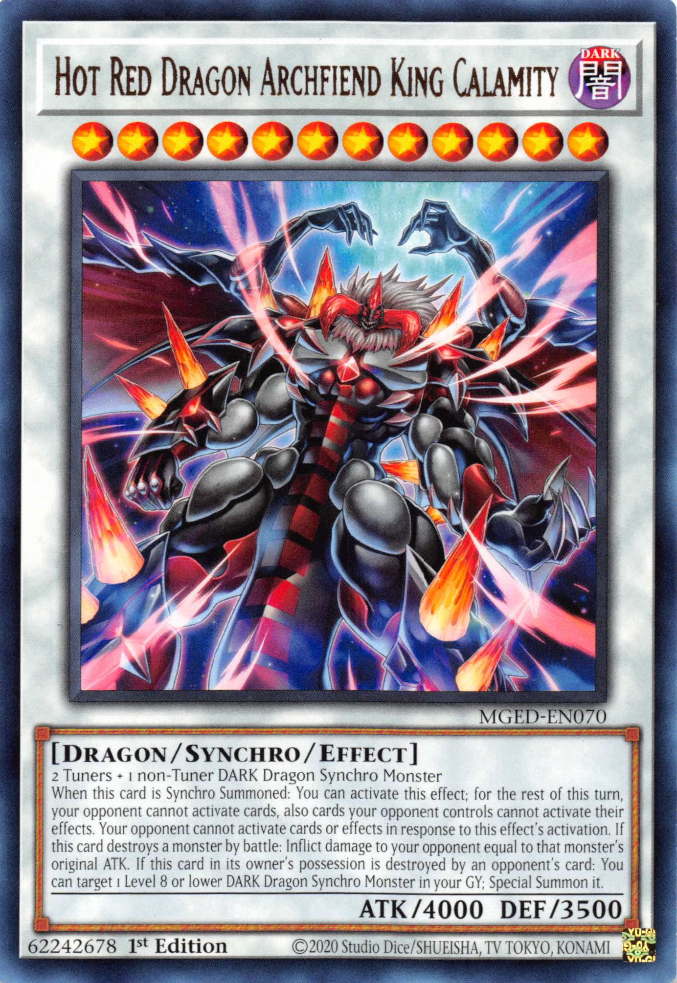 Hot Red Dragon Archfiend King Calamity [MGED-EN070] Rare | Tables and Towers