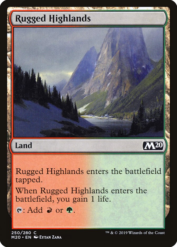 Rugged Highlands [Core Set 2020] | Tables and Towers