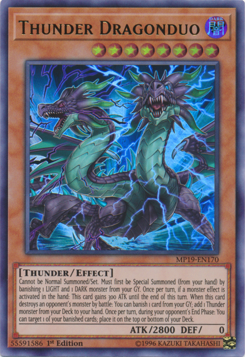 Thunder Dragonduo [MP19-EN170] Ultra Rare | Tables and Towers