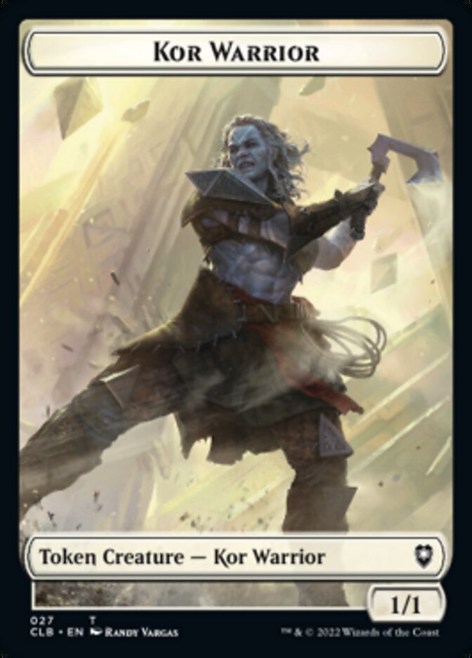 Kor Warrior // Wizard Double-Sided Token [Commander Legends: Battle for Baldur's Gate Tokens] | Tables and Towers