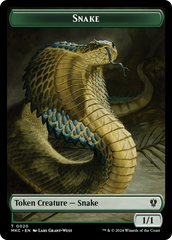 Snake // Morph Double-Sided Token [Murders at Karlov Manor Commander Tokens] | Tables and Towers