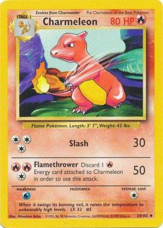 Charmeleon (24/102) [Base Set Unlimited] | Tables and Towers