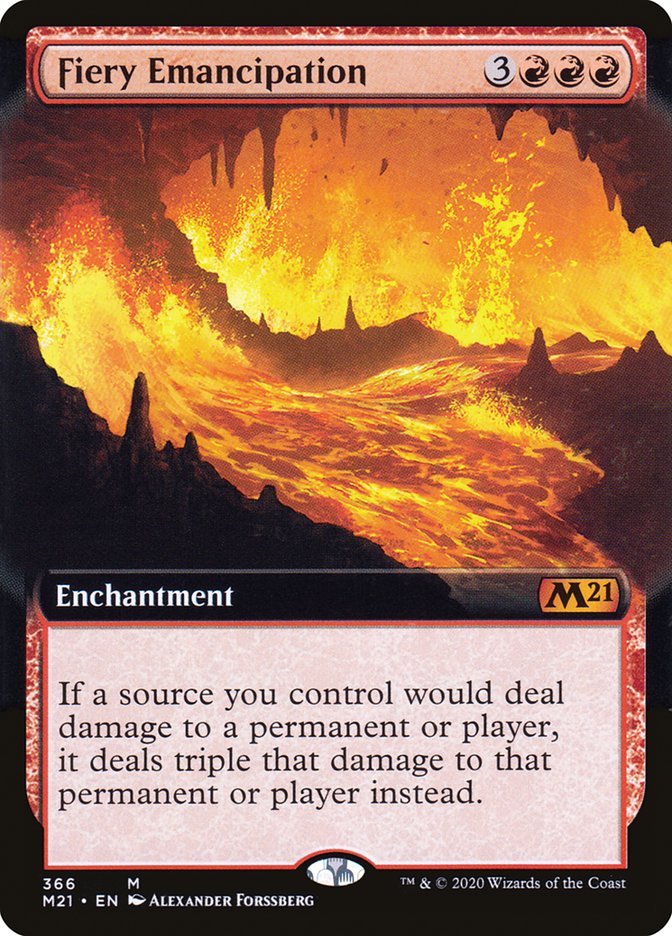 Fiery Emancipation (Extended Art) [Core Set 2021] | Tables and Towers