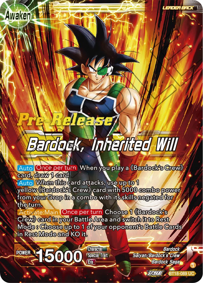 Bardock's Crew // Bardock, Inherited Will (BT18-089) [Dawn of the Z-Legends Prerelease Promos] | Tables and Towers