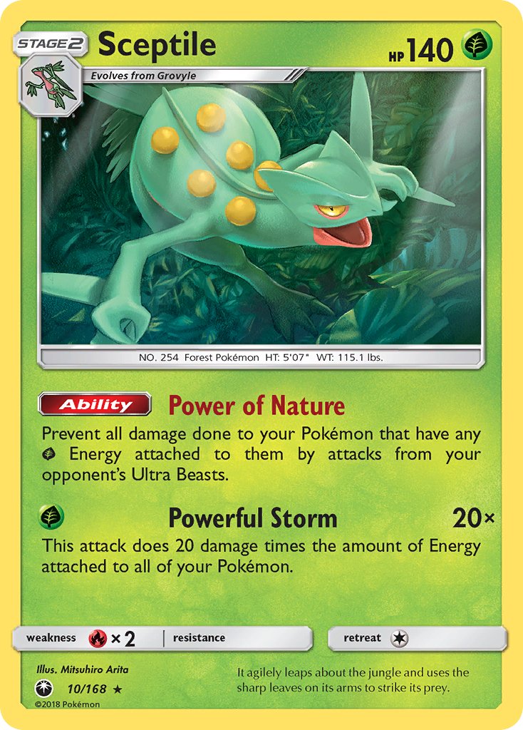 Sceptile (10/168) (Theme Deck Exclusive) [Sun & Moon: Celestial Storm] | Tables and Towers