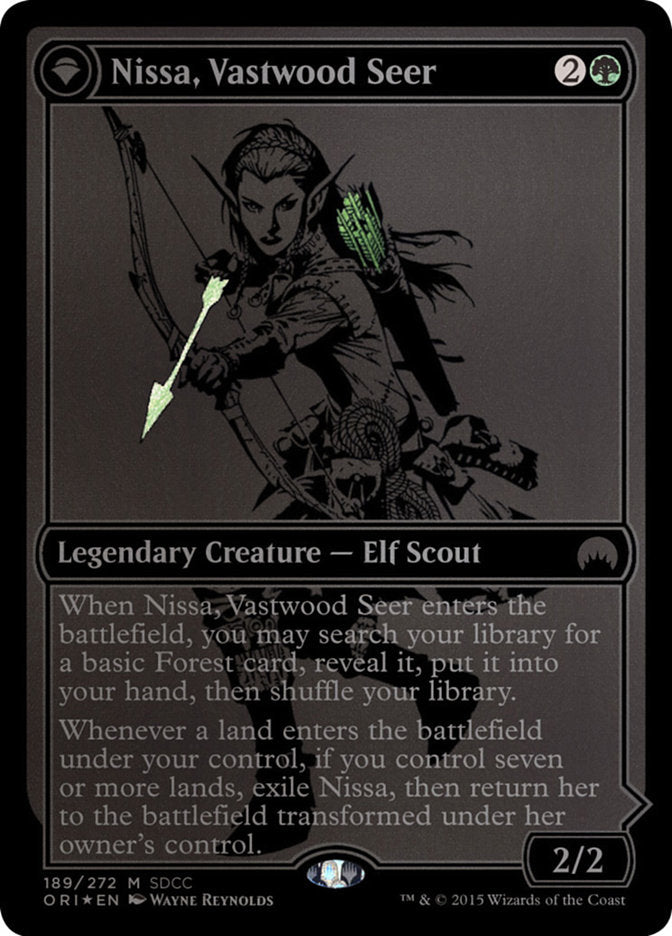 Nissa, Vastwood Seer // Nissa, Sage Animist [San Diego Comic-Con 2015] | Tables and Towers