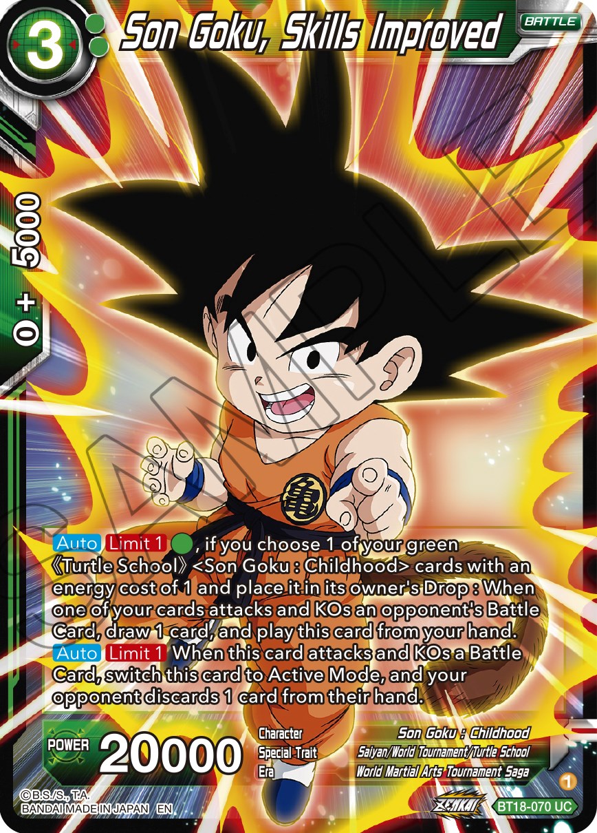 Son Goku, Skills Improved (BT18-070) [Dawn of the Z-Legends] | Tables and Towers