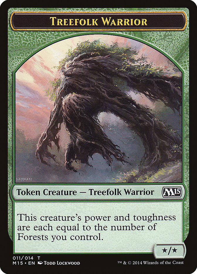 Treefolk Warrior Token [Magic 2015 Tokens] | Tables and Towers